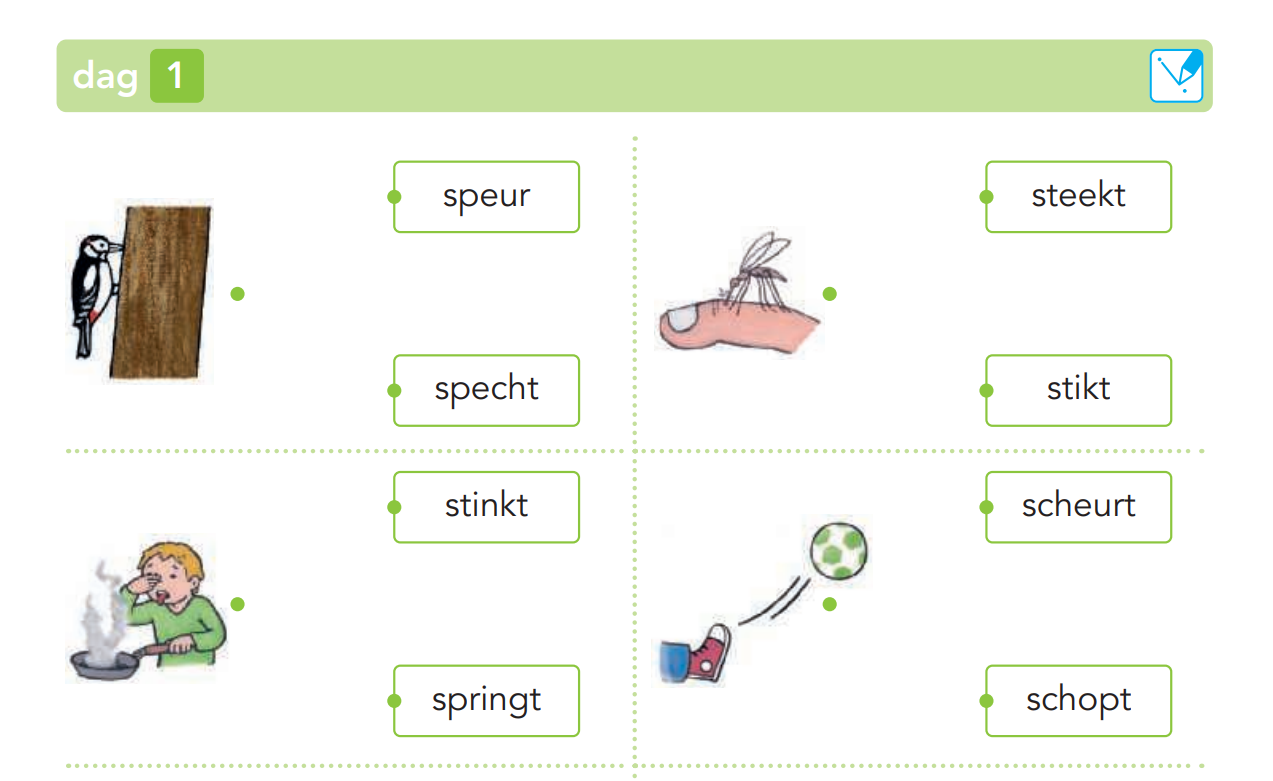 Uitsnede leeswerkboek