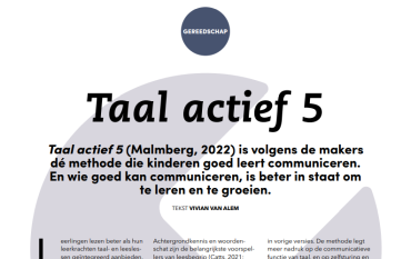 Taal actief 5 in rubriek ‘Gereedschap’ van JSW